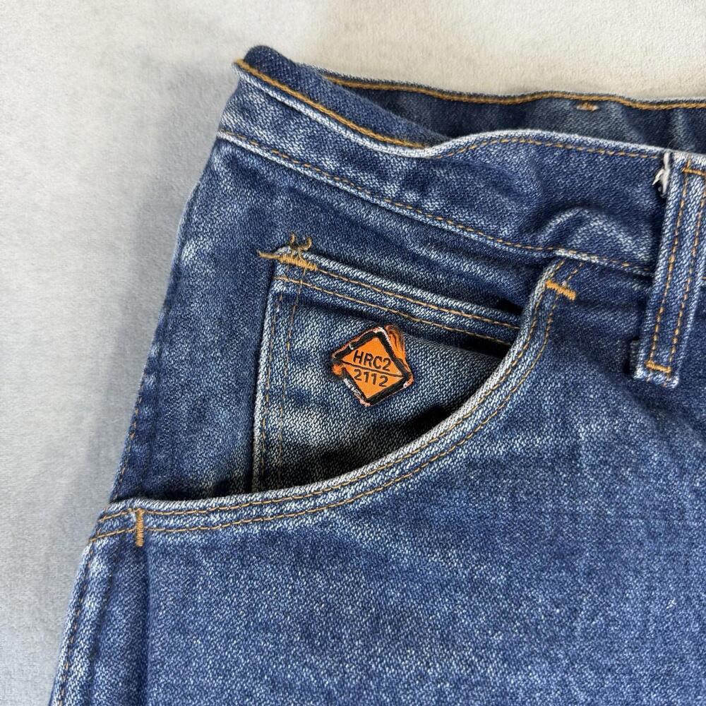 Wrangler FR Jeans Mens 31x30* Blue Slim Fit Flame Resistant HRC2 2112 FR31MWZ - Picture 8 of 8